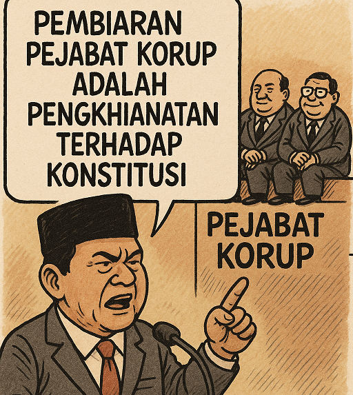 “Pembiaran Adalah Kejahatan Diam: Presiden Tak Boleh Cuci Tangan atas Koruptor di Sekelilingnya”