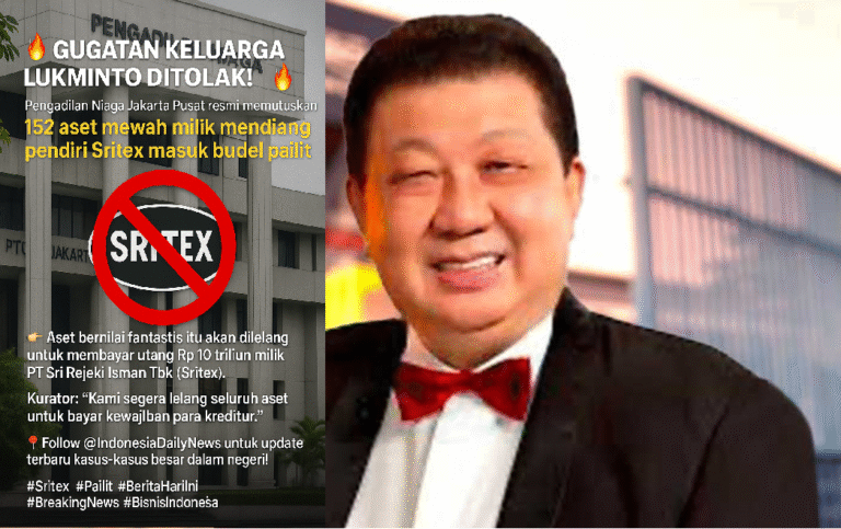 Gugatan Ditolak! 152 Aset Mewah Pendiri Sritex Resmi Disita, Keluarga Lukminto Gigit Jari